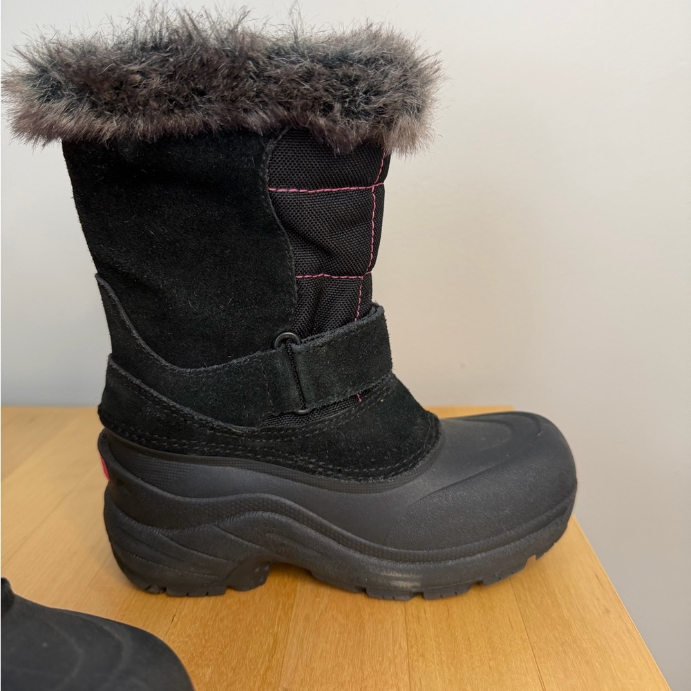 North Face Toddler Snow Boots Size 11 Winter insulated toddler boots Black Pink - Picture 3 of 10